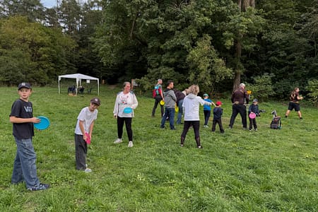 discgolf sokol královo pole be active spolu v pohybu - trénink hodu